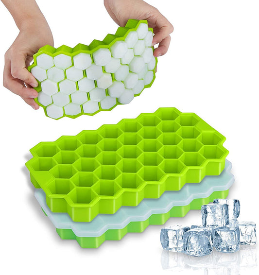 Honeycomb Shape Ice Mold | Durable Freezer Tray With Cover | Random Color