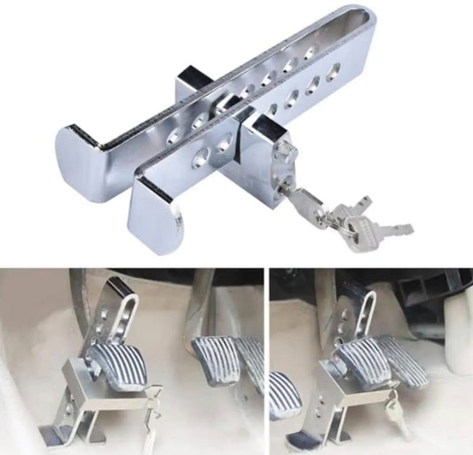 Car Steen Less steel Anti Theft Brake Clutch Pedal Lock For All  cars