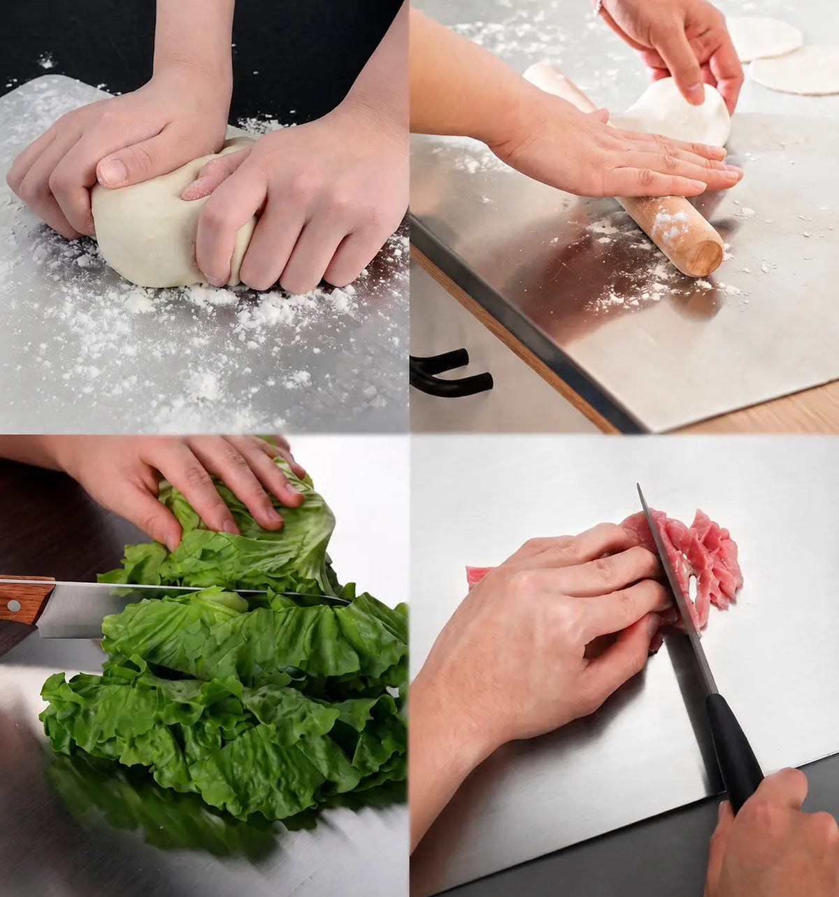 Premium Stainless Steel Cutting Board – Food Safe & Rust Resistant