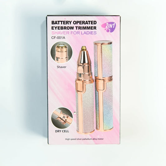 2 In 1 Battery Operated Eyebrow Trimmer Shaver For Ladies CF-001B