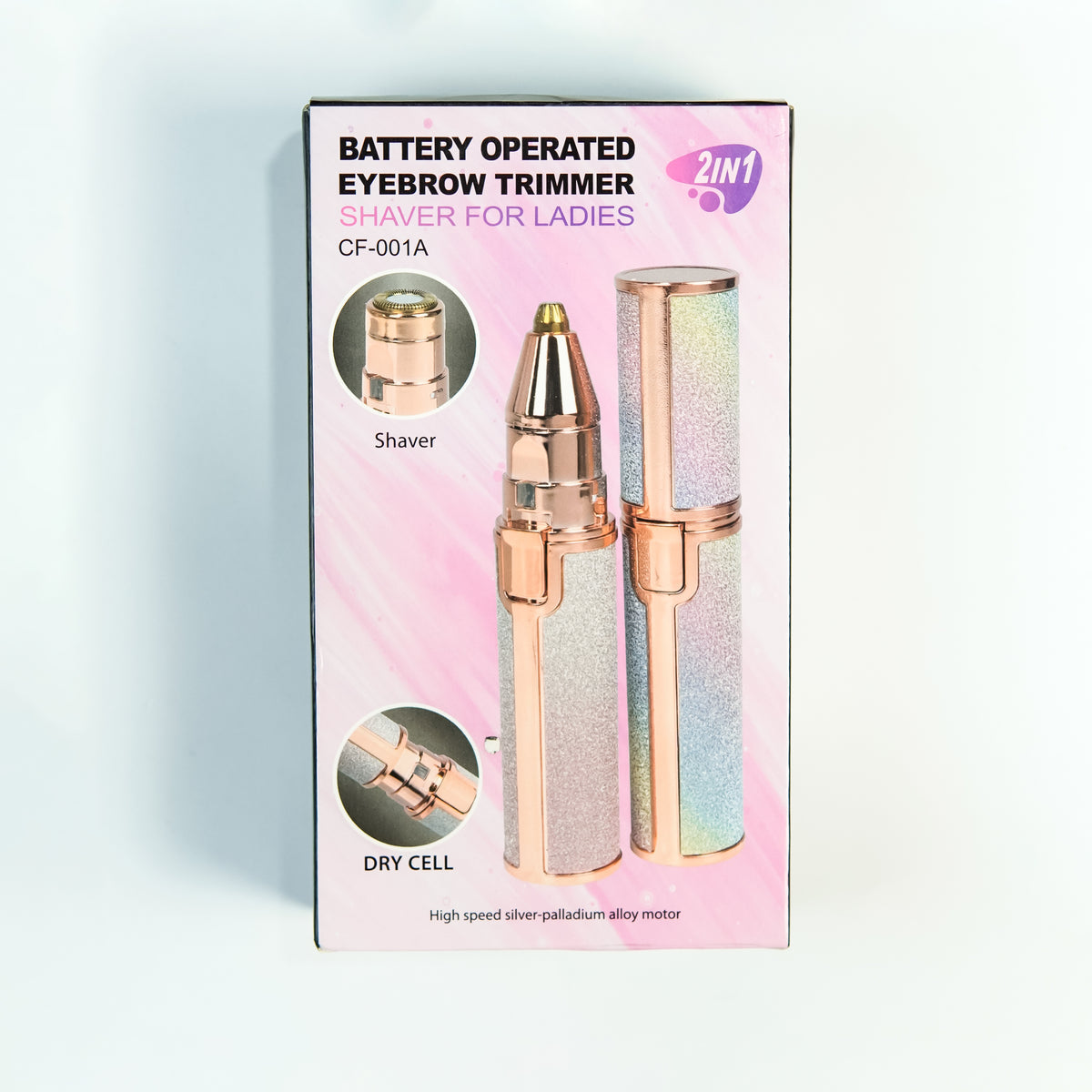 2 In 1 Battery Operated Eyebrow Trimmer Shaver For Ladies CF-001B