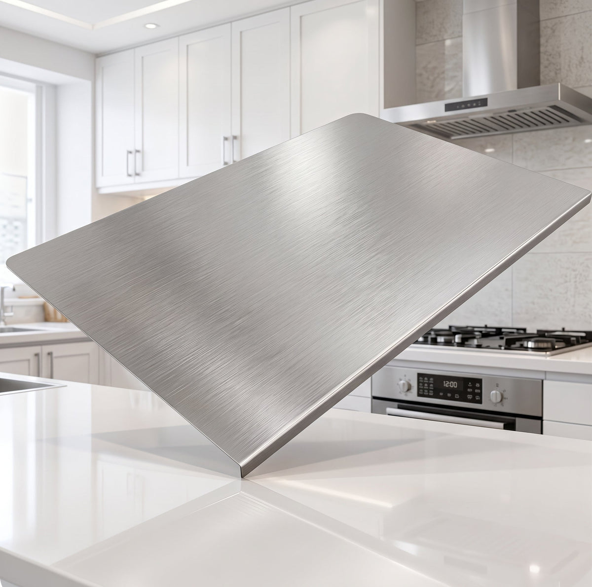 Premium Stainless Steel Cutting Board – Food Safe & Rust Resistant