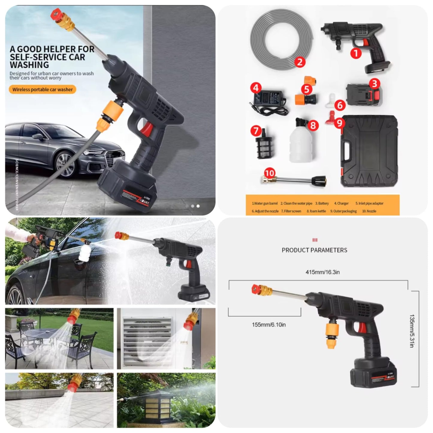 Rechargeable Cordless Car Washer