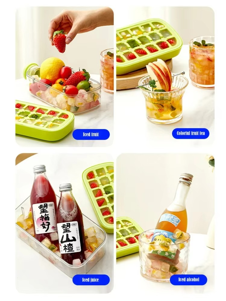My Crush Cup Ice Cube Tray, Water Bottle Ice Cube Tray, Cool Summer Ice Cube Cup, Upgraded Ice Cube Bottle, Reusable Press-to-Cold Ice Cube Hydration - 500ml - Random Color (Fiber Glass