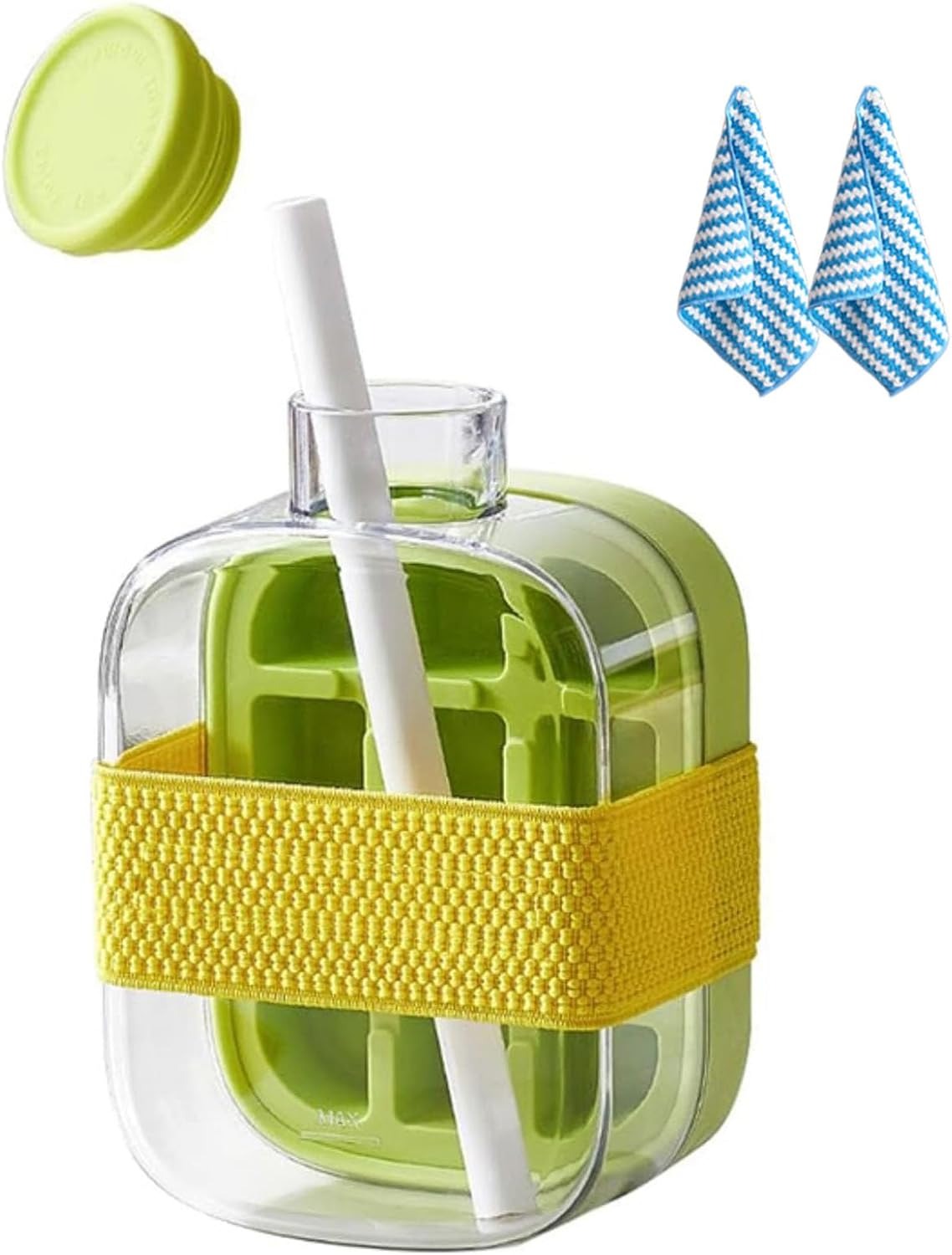 My Crush Cup Ice Cube Tray, Water Bottle Ice Cube Tray, Cool Summer Ice Cube Cup, Upgraded Ice Cube Bottle, Reusable Press-to-Cold Ice Cube Hydration - 500ml - Random Color (Fiber Glass